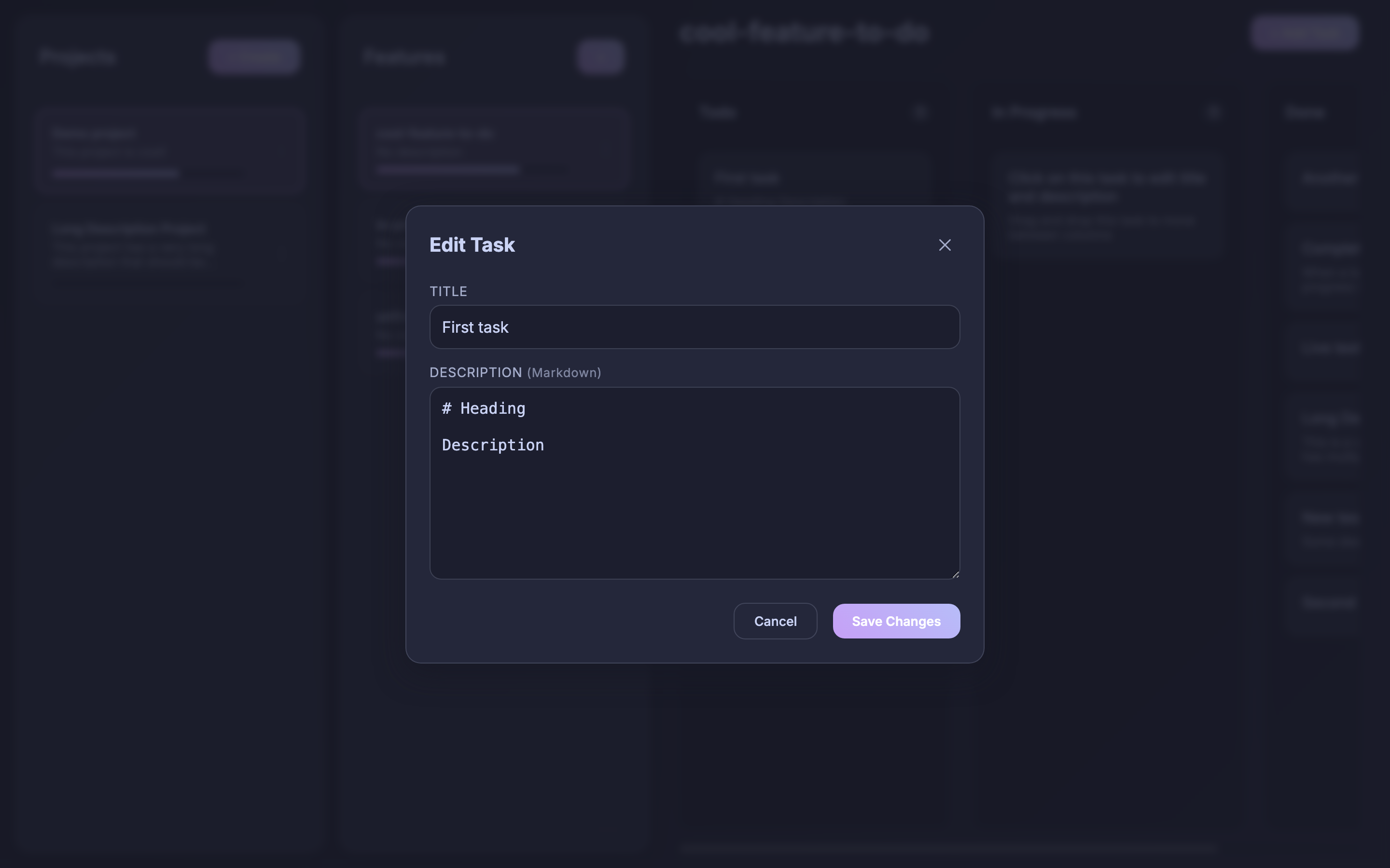 Task Editor Modal